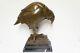 Statue Aigle Oiseau Animalier Style Art Deco Style Art Nouveau Bronze Massif Sig