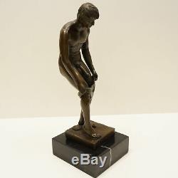 Statue Sculpture Athlete nu Sexy Style Art Deco Style Art Nouveau Bronze massif