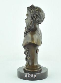 Statue Sculpture Bacchus Style Art Deco Style Art Nouveau Bronze massif Signe