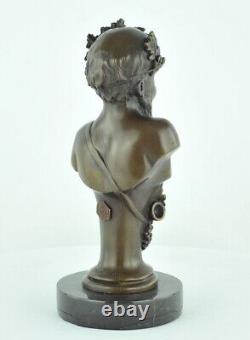 Statue Sculpture Bacchus Style Art Deco Style Art Nouveau Bronze massif Signe