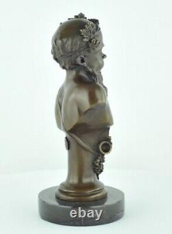 Statue Sculpture Bacchus Style Art Deco Style Art Nouveau Bronze massif Signe