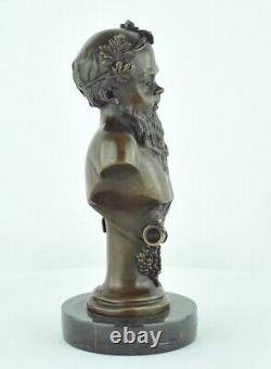 Statue Sculpture Bacchus Style Art Deco Style Art Nouveau Bronze massif Signe