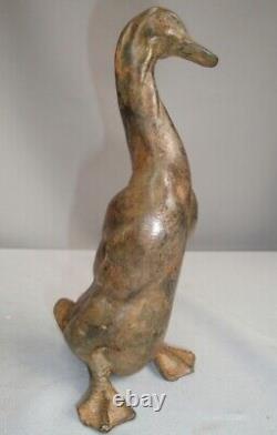 Statue Sculpture Canard Oie Oiseau Animalier Style Art Deco Style Art Nouveau Br