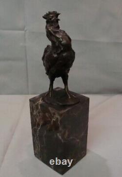 Statue Sculpture Coq Oiseau Animalier Style Art Deco Style Art Nouveau Bronze ma