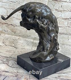 Statue Sculpture Cougar Faune Art Déco Style Art Nouveau Style Bronze