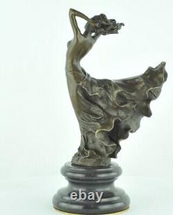 Statue Sculpture Danseuse Nue Sexy Style Art Deco Style Art Nouveau Bronze massi