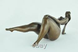 Statue Sculpture Danseuse Sexy Pin-up Style Art Deco Style Art Nouveau Bronze ma