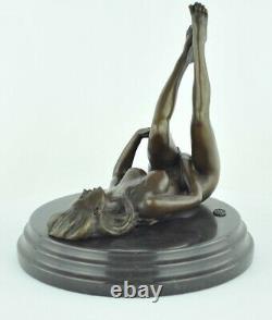 Statue Sculpture Danseuse Sexy Pin-up Style Art Deco Style Art Nouveau Bronze ma