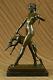 Statue Sculpture Diane Chasseresse Art Déco Style Nouveau Bronze Lost Cire