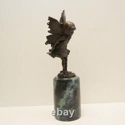 Statue Sculpture Elfe Fee Style Art Deco Style Art Nouveau Bronze massif Signe