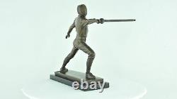 Statue Sculpture Escrime epee Style Art Deco Style Art Nouveau Bronze massif Sig