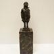 Statue Sculpture Garcon Style Art Deco Style Art Nouveau Bronze Massif Signe