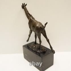 Statue Sculpture Girafe Animalier Style Art Deco Style Art Nouveau Bronze massif