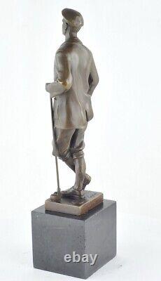 Statue Sculpture Golfeur Golf Style Art Deco Style Art Nouveau Bronze massif Sig