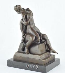 Statue Sculpture Nue Couple Sexy Style Art Deco Style Art Nouveau Bronze massif