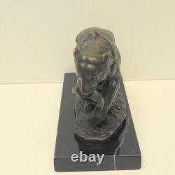 Statue Sculpture Ours Animalier Style Art Deco Style Art Nouveau Bronze massif S