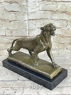 Statue Sculpture Panthère Faune Art Déco Style Art Nouveau Style Bronze Figurine