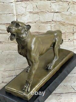 Statue Sculpture Panthère Faune Art Déco Style Art Nouveau Style Bronze Figurine