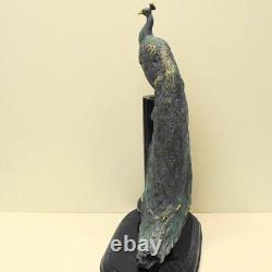 Statue Sculpture Paon Oiseau Animalier Style Art Deco Style Art Nouveau Bronze m