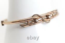 Style Ancien Art Nouveau Bracelet, Métal Doré Ciselées, Perles, Innenl16,5cm