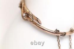 Style Ancien Art Nouveau Bracelet, Métal Doré Ciselées, Perles, Innenl16,5cm