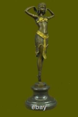 Style Art Nouveau Collectionneur de Chair Danseuse Par Bronze Sculpture Affaire