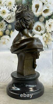 Style Art Nouveau Deco Femelle Buste Par Villanis Bronze Sculpture Collector