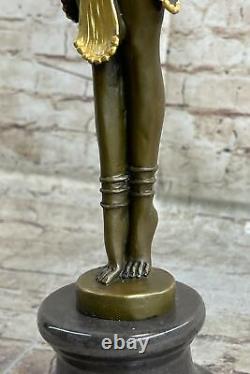 Style Art Nouveau Doré Danseuse Sur Her Orteils Par Danseur Bronze Sculpture