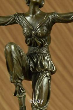 Style Art Nouveau Fonte Fait Gypsy Danseuse Bronze Masterpiece Superbe Statuette