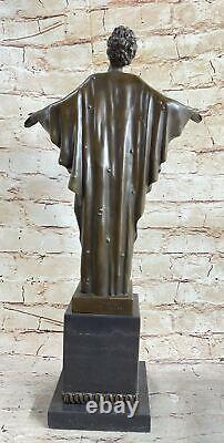 Style Art Nouveau Nu Femme Awakening Bronze Sculpture Fonte Marbre Figurine Base