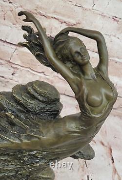 Style Art Nouveau Signée Bronze Gypsy Danseuse Statue Figurine Sculpture N Rsrve