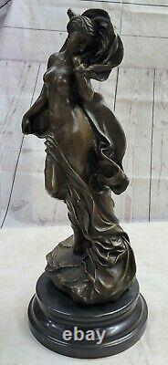 Style Art Nouveau, Signée Pittaluga Alice, Bronze Figurine Statue Décor