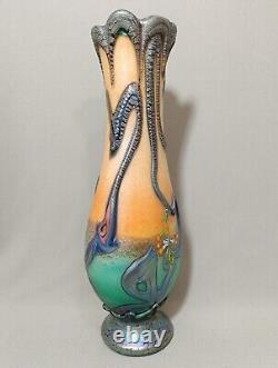 Style Art Nouveau artistes Verriers Guyot & Aconito Vase En Pâte De Verre Irisé