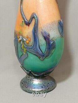 Style Art Nouveau artistes Verriers Guyot & Aconito Vase En Pâte De Verre Irisé