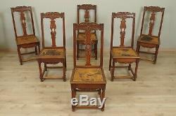 Suite de douze chaises de salle à manger style Renaissance 1900