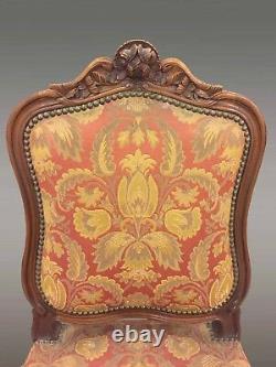 Suite de six chaises style Louis XV noyer