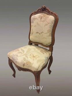 Suite de six chaises style Louis XV noyer