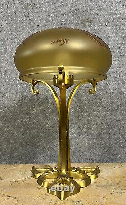 Superbe Lampe champignon style Art Nouveau signée P LUCAS et VIANNE