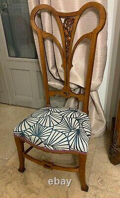 Superbe chaise de nourrice de style Louis Majorelle, d'époque Art Nouveau 1900