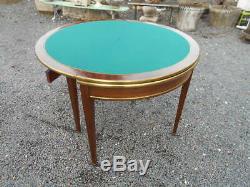 Table Demi-lune (de Repas Et De Jeu) Epoque 1900 De Style Louis 16 En Acajou