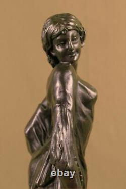 Très Beau Bronze Art Nouveau Style Buste De Un Art Déco Maiden L@@K Solde
