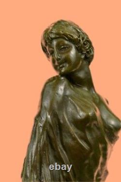 Très Beau Bronze Art Nouveau Style Buste De Un Art Déco Maiden Statue Affaire