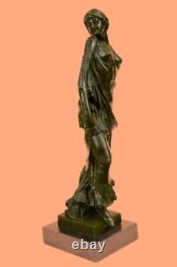 Très Beau Bronze Art Nouveau Style Buste De Un Art Déco Maiden Statue Affaire