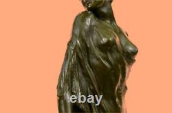 Très Beau Bronze Art Nouveau Style Buste De Un Art Déco Maiden Statue Affaire