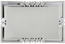 Très Grand Rectangle Cadre Miroir 60cm x 90cm Art Déco Style Grand Miroir Mural