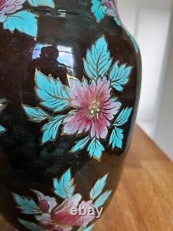 Vase Art Nouveau Lunéville dans le style Keller et Guérin. H 29 cm. Bon état