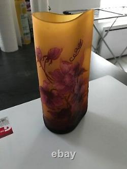 Vase Emaille Pate De Verre Style Legras Galle Cristal Art Deco Art Nouveau Emaux