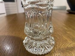 Vase en cristal avec motifs gravés, style Art Nouveau