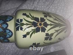 Vase faience Lunéville style art nouveau vers 1900 26cm