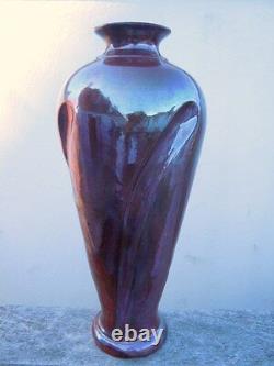 Vase gres emaille Gannat Allier epoque art nouveau style greber metenier